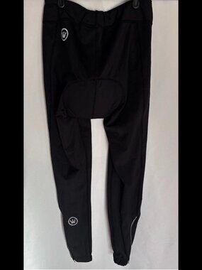 Canari Cycling Leggings Women Small Padded Bike Pants Ankle Length Zippers